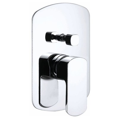 Bathroom hot cold mixer in wall mounted concealed single-lever bath shower mixer