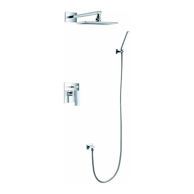 High-grade Brass handle concealed bath shower mixer with rain shower set