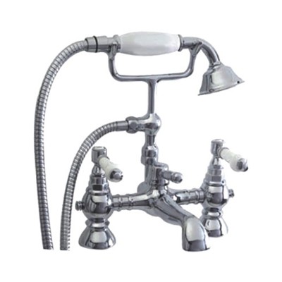 Traditional Bath Tub Hot and Cold Water Mixer Faucets with telephone handshower